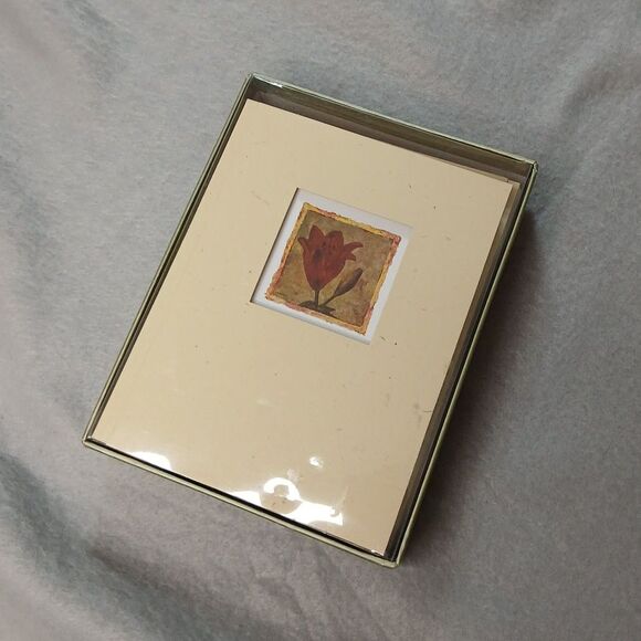 Creative Papers Vtg 2002 Note Cards by C.R. Gibson Boxed 2 Box Set 22 Pear Lily - Picture 3 of 6